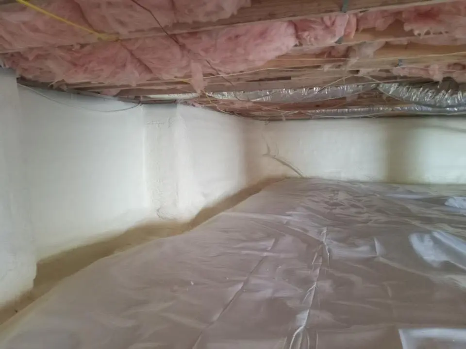 Crawl space encapsulation with closed-cell spray foam for Attic Insulation in Yoakum